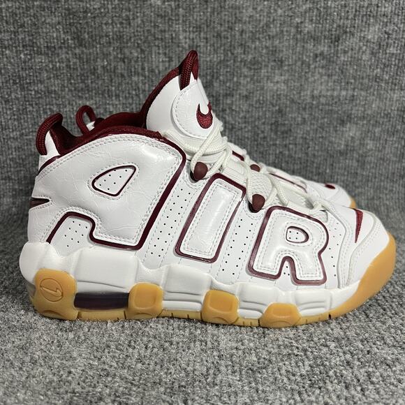 Nike Air More Uptempo GS Shoes Size 5Y White Team Red Gum FJ2846-100 - Picture 1 of 9